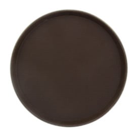 Vassoio PP Rotondo Antitrascinante Marrone Ø35,5cm (1 Pezzi)