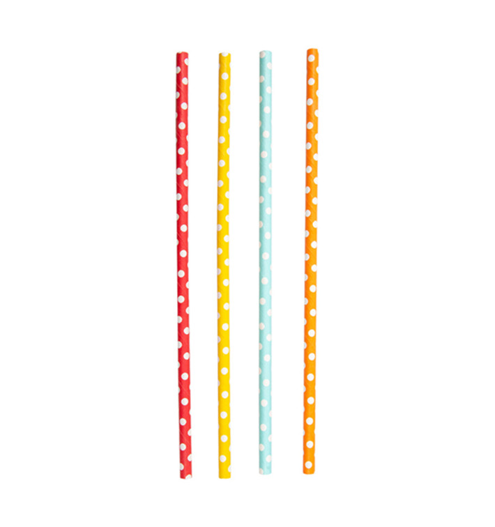 Cannuccia Dritta di Carta Punti Ø6mm 21cm (3.000 Pezzi) Cannuccia Dritta di Carta Punti Ø6mm 21cm (3.000 Pezzi)