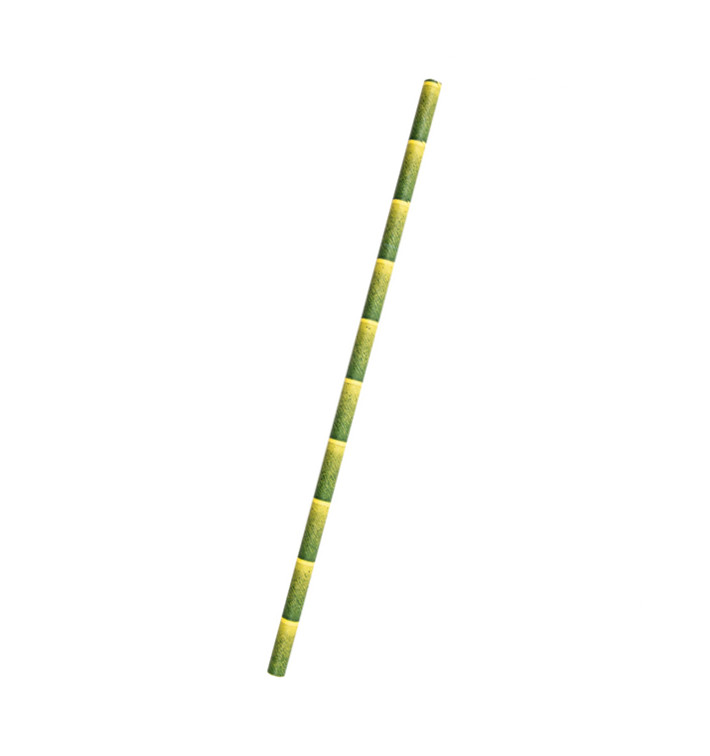 Cannuccia Dritta di Carta bamboo Ø6mm 21cm (3.000 Pezzi) Cannuccia Dritta di Carta bamboo Ø6mm 21cm (3.000 Pezzi)