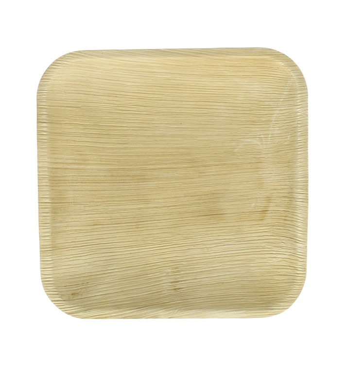 Piatto Quadrato in Foglia di Palma 18x18 cm (25 Pezzi) Piatto Quadrato in Foglia di Palma 18x18 cm (25 Pezzi)