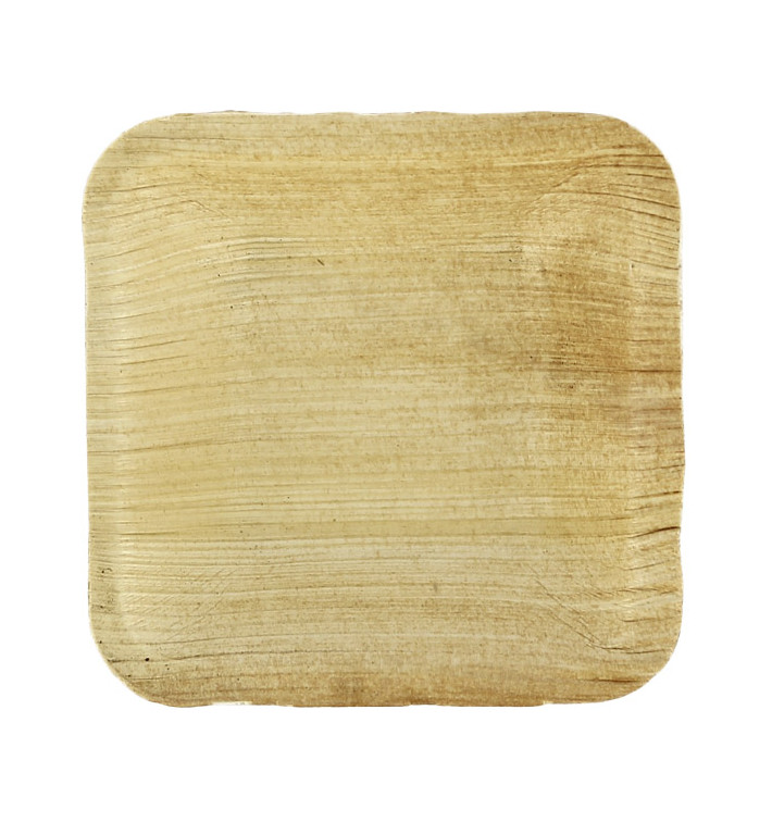 Mini Piatti Quadrati in Foglia di Palma 7,7x7,7 cm (25 Pezzi) Mini Piatti Quadrati in Foglia di Palma 7,7x7,7 cm (25 Pezzi)