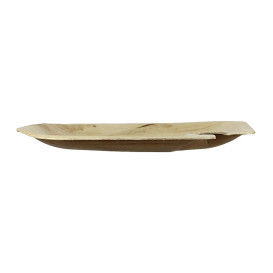Piatto in Foglia di Palma con Portabicchieri 21x21x1,5cm (200 Pezzi)
