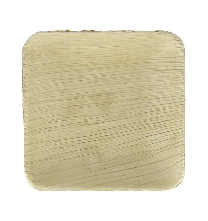 Mini Piatti Quadrati in Foglia di Palma 10x10x2,5cm (200 Pezzi) Mini Piatti Quadrati in Foglia di Palma 10x10x2,5cm (200 Pezzi)
