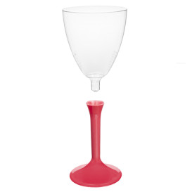Calice Plastica Vino Gambo Corallo 180ml 2P (200 Pezzi)