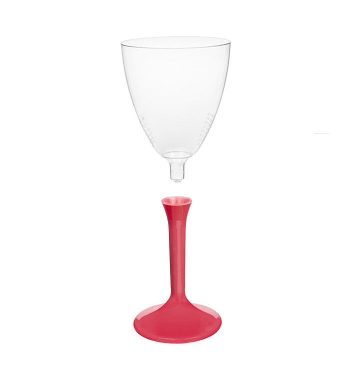 Calice Plastica Vino Gambo Corallo 180ml 2P (200 Pezzi) Calice Plastica Vino Gambo Corallo 180ml 2P (200 Pezzi)
