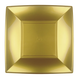 Piatto Plastica Piano Oro Nice PP 180mm (300 Pezzi)