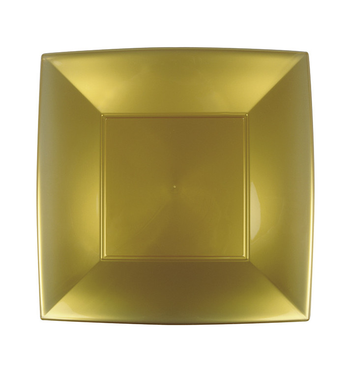 Piatto Plastica Piano Oro Nice PP 290mm (144 Pezzi) Piatto Plastica Piano Oro Nice PP 290mm (144 Pezzi)