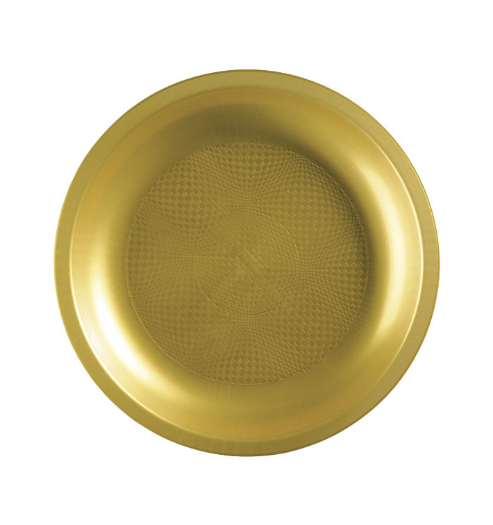 Piatto di Plastica Oro Round PP Ø290mm (220 Pezzi) Piatto di Plastica Oro Round PP Ø290mm (220 Pezzi)