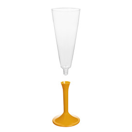Calice Plastica Flute Gambo Mango 160ml 2P (20 Pezzi)