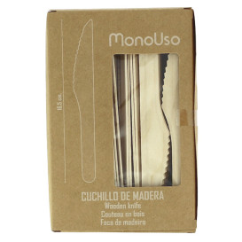 Coltello di Legno Eco 16cm (100 Pezzi)