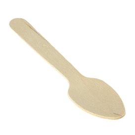 Mini Cucchiaio di Legno Eco 11cm (100 Pezzi)