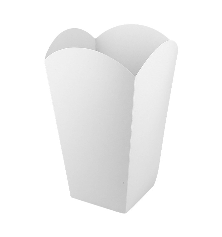 Scatola Bianca Pop Corn Grande 150 gr 8,7x13x20,3cm (250 Pezzi) Scatola Bianca Pop Corn Grande 150 gr 8,7x13x20,3cm (250 Pezzi)