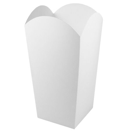 Scatola Pop Corn Mediano Bianca 90gr 7,8x10,5x18cm (350 Pezzi)