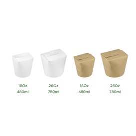 Contenitore multifunzionale 100% ECO Kraft 16Oz/480ml (50 Pezzi)