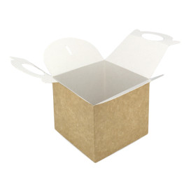 Scatola Menu Kraft 131x131x115mm (25 Pezzi)