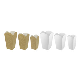 Scatola Pop Corn Mediano Kraft 90g 7,8x10,5x18cm (25 Pezzi)