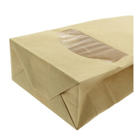 Sacchetto di Carta con chiusura e finestra 12+6x23,5cm (1000 Pezzi)