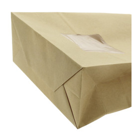 Sacchetto di Carta con chiusura e finestra 20+8x23cm (500 Pezzi)