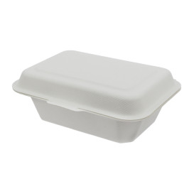 Contenitori Canna da Zucchero Bianco 136x182x64mm (50 Pezzi)