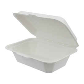 Contenitori Canna da Zucchero Bianco 136x182x64mm (50 Pezzi)
