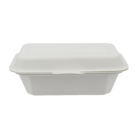 Contenitori Canna da Zucchero Bianco 136x182x64mm (50 Pezzi)