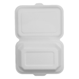 Contenitori Canna da Zucchero Bianco 136x182x64mm (50 Pezzi)