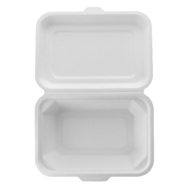 Contenitori Canna da Zucchero Bianco 136x182x64mm (50 Pezzi)
