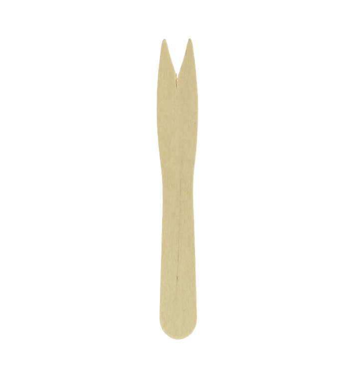 Forchettina di Legno patatine fritte Natural 8,5cm (6.000 Pezzi) Forchettina di Legno patatine fritte Natural 8,5cm (6.000 Pezzi)