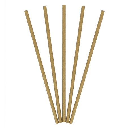 Cannuccia Dritta di Carta Kraft Ø6mm 21cm (3.000 Pezzi)