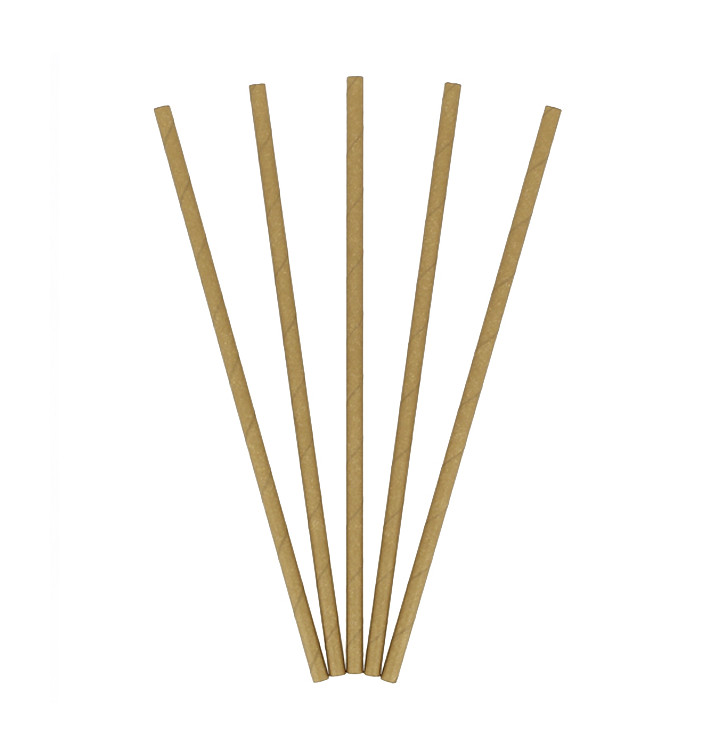 Cannuccia Dritta di Carta Kraft Ø6mm 21cm (100 Pezzi) Cannuccia Dritta di Carta Kraft Ø6mm 21cm (100 Pezzi)