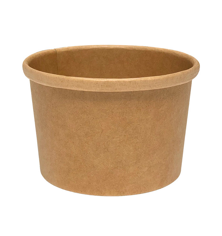 Contenitore di cartone Kraft da 8oz/250ml (500 pezzi) Contenitore di cartone Kraft da 8oz/250ml (500 pezzi)