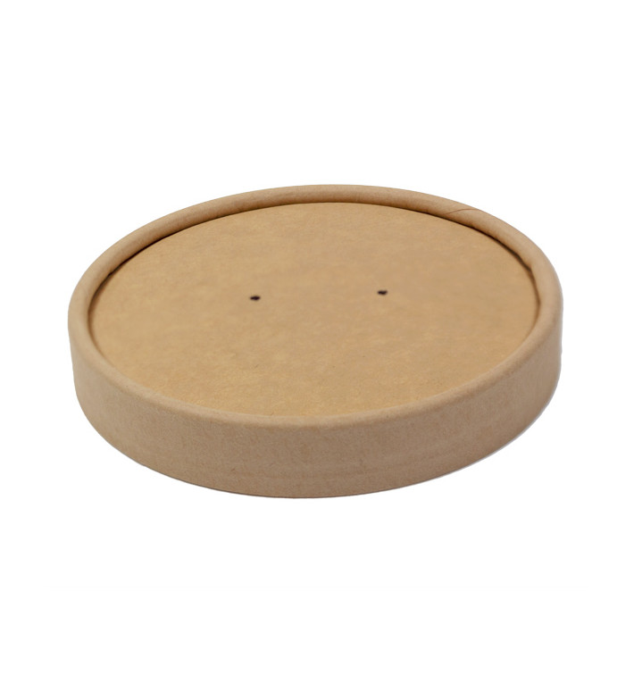 Coperchio in cartone Kraft per contenitore di cartone da 16Oz/450ml (500 pezzi) Coperchio in cartone Kraft per contenitore di cartone da 16Oz/450ml (500 pezzi)