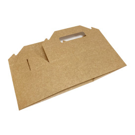 Scatola da picnic in cartone kraft 228x122x97mm (25 pezzi)