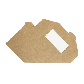 Contenitore in Cartone Kraft con Finestra 125x38x125mm (500 Pezzi)