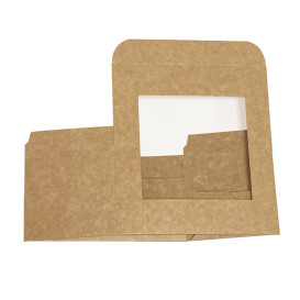 Scatola di cartone Kraft con finestra 125x70x70mm (500 pezzi)