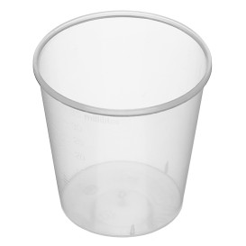 Bicchiere di Plastica Graduato PP Trasp. 35 ml (50 Pezzi)