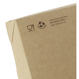 Contenitore  di Carta Premium 21x13x3,5cm 730ml (25 Pezzi)