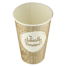 Bicchiere di Carta Eco PLA BioWare 12Oz/384ml Ø8,0cm (1100 Pezzi)