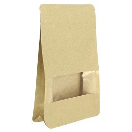 Sacchetto StandUp di Carta con chiusura e finestra 12+6x20cm (1000 Pezzi)