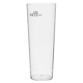 Bicchiere di Plastica Rigida Moon Trasparente PS 300ml (10 Pezzi)