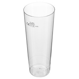 Bicchiere di Plastica Rigida Moon Trasparente PS 300ml (10 Pezzi)