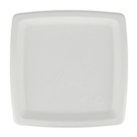 Piatto Quadrato Bianco Canna Zucchero 17x17cm (1000 Pezzi)