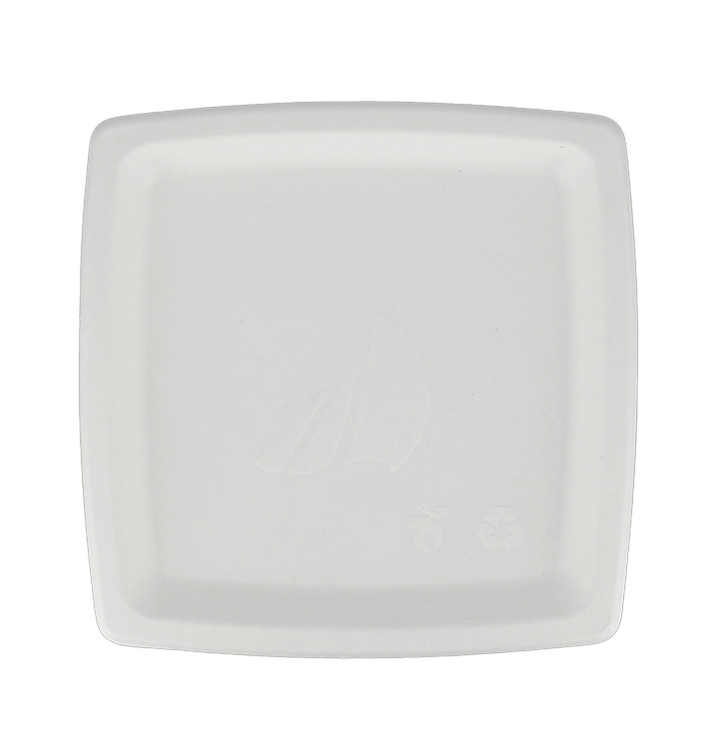Piatto Quadrato Bianco Canna Zucchero 17x17cm (1000 Pezzi) Piatto Quadrato Bianco Canna Zucchero 17x17cm (1000 Pezzi)