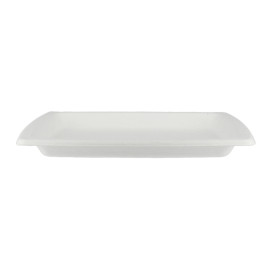 Piatto Quadrato Bianco Canna Zucchero 17x17cm (1000 Pezzi)
