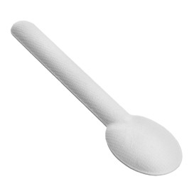 Cucchiaio di Canna da Zucchero Bianco 16cm (50 Pezzi)
