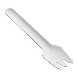Forchetta di Canna da Zucchero Bianco 16cm (50 Pezzi)
