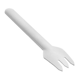 Forchetta di Canna da Zucchero Bianco 16cm (50 Pezzi)