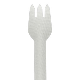 Forchetta di Canna da Zucchero Bianco 16cm (50 Pezzi)