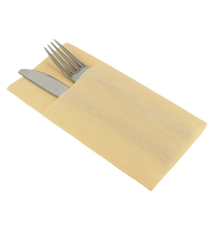 Tovagliolo Kanguro di Airlaid Crema 40x40cm (480 pezzi) Tovagliolo Kanguro di Airlaid Crema 40x40cm (480 pezzi)