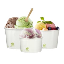 Coppette di Carta Ecologica per Gelato 310ml (1200 Pezzi)